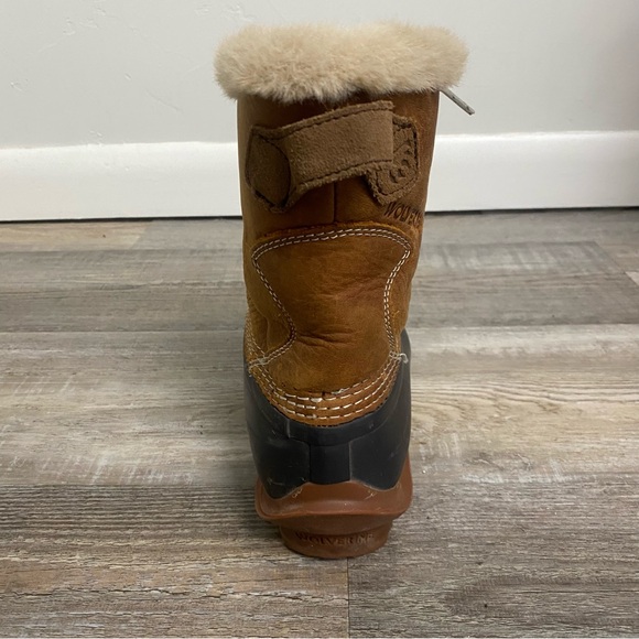 WOLVERINE WOMEN'S TORRENT FAUX FUR DUCK WINTER BOOTS ROUND TOE-size 9W *like NEW - Picture 4 of 10